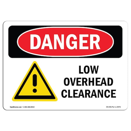 OSHA Danger, 7 Height, Decal